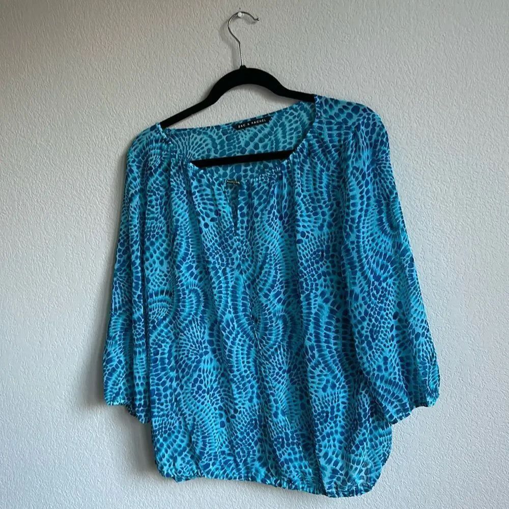 Zac & Rachel top XL blue NWOT